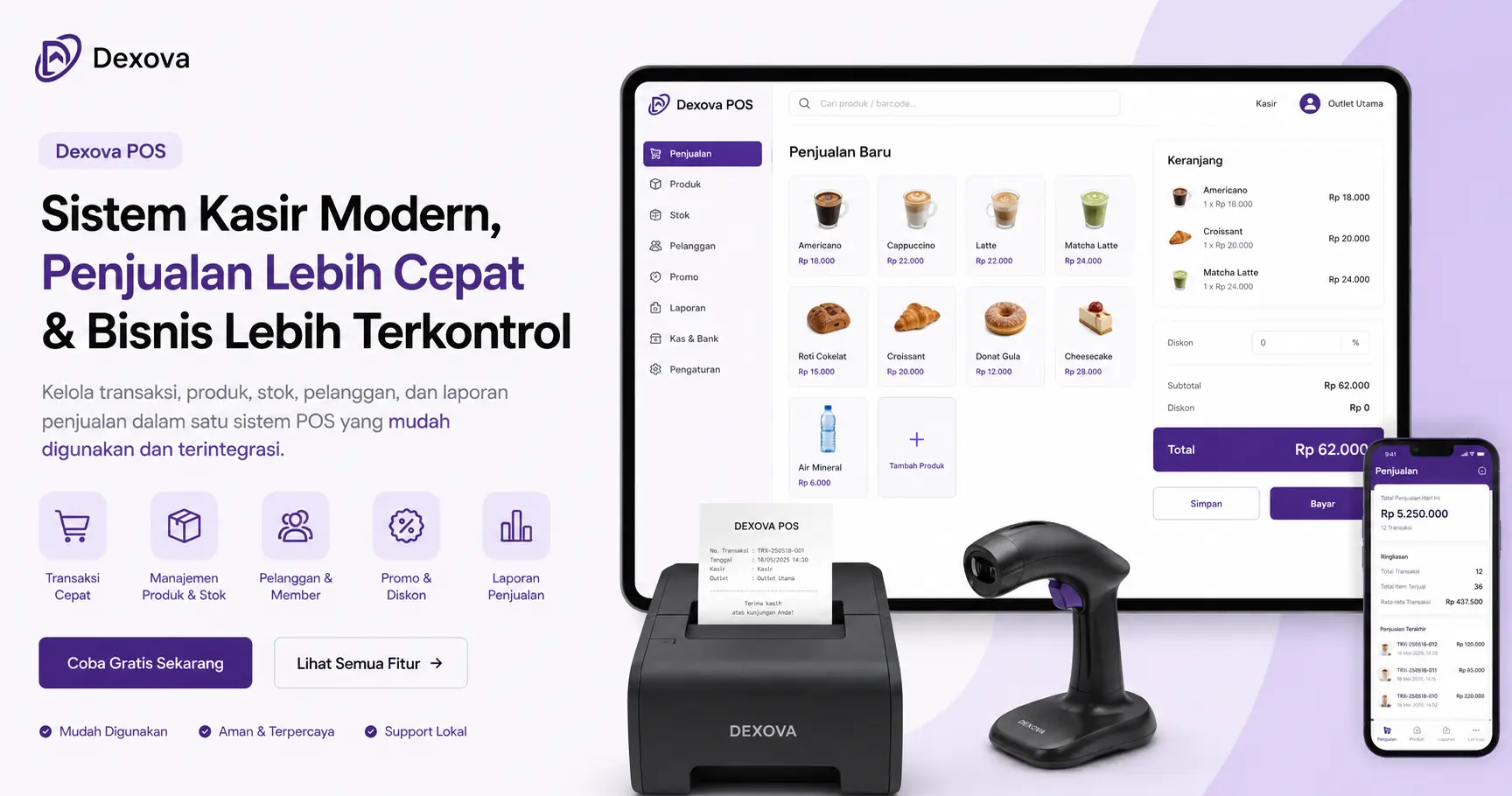 Aplikasi Kasir POS Kota Bogor — Dexova